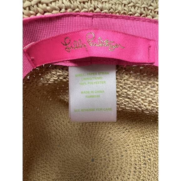 Lilly Pulitzer Tropical Bucket Hat Straw Summer Multi Pink OSFM - Picture 4 of 4